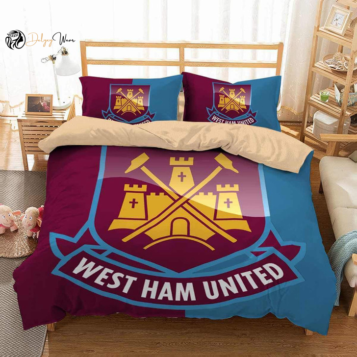 West Ham United Bedding Set Decor Gift For Men Women Decor Gift For Men Women G95