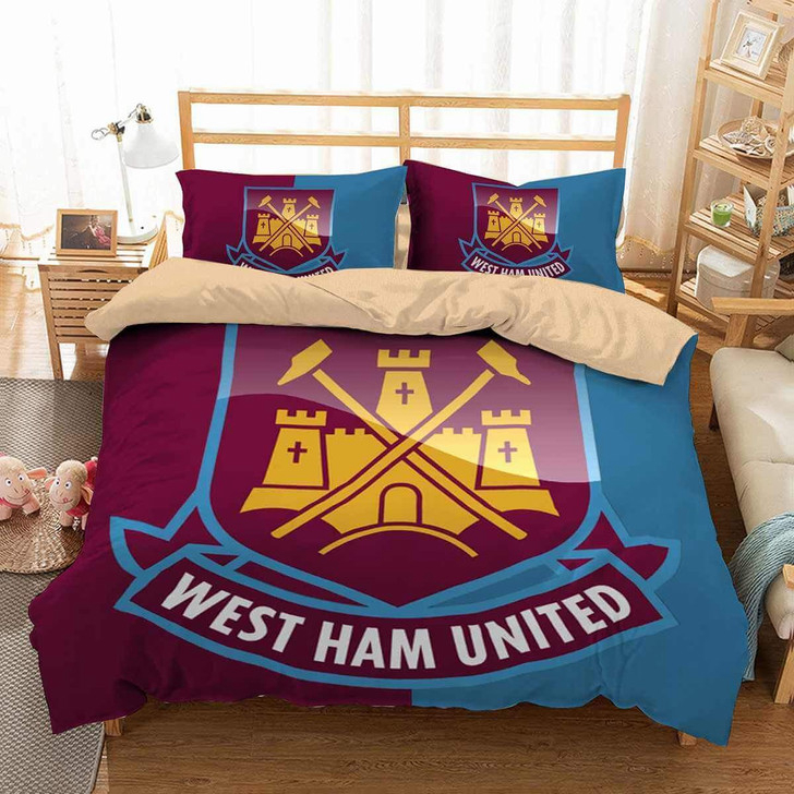West Ham United Bedding Set Decor Gift For Men Women Decor Gift For Men Women G95