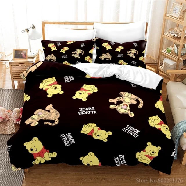Winnie The pooh Bedding Set Decor Gift For Men Women Decor Gift For Men Women G95