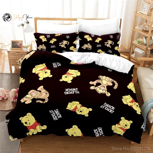 Winnie The pooh Bedding Set Decor Gift For Men Women Decor Gift For Men Women G95