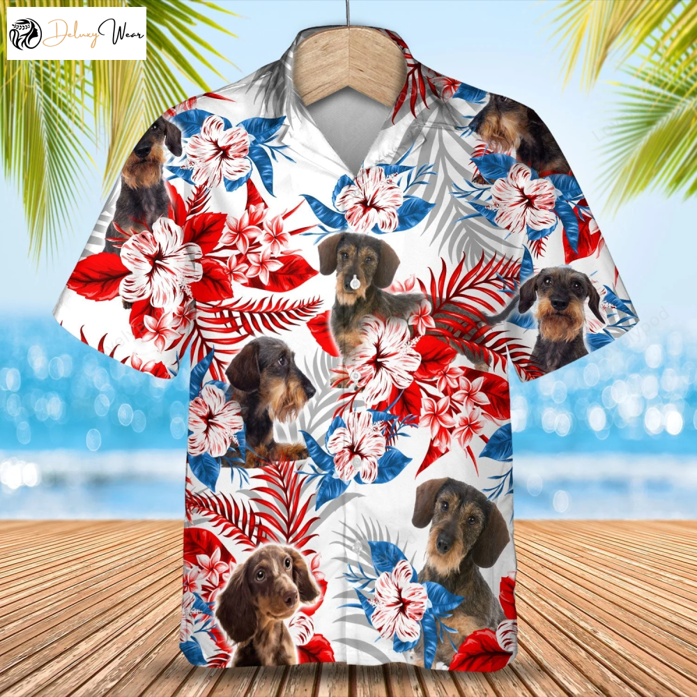 Summer Aloha Wirehair Dachshund Hawaiian Shirt Gift for Men Women Fans – Gift for Men & Women