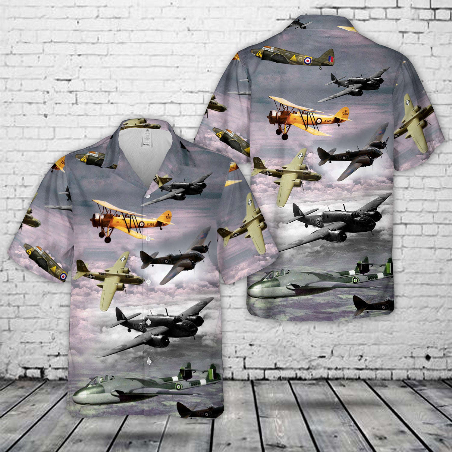 WW2 Canadian Aircraft Hawaiian Shirt Gift for Men Dad Father Gift for Men Dad Father