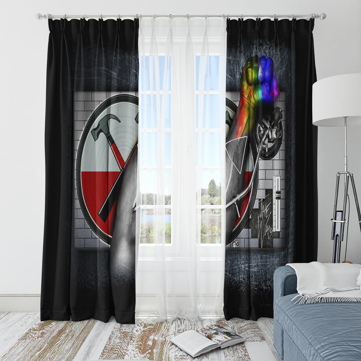 Pink Floyd Window Curtains – Deejay The Wall Shirt Gift for Men Women Fans Gift for Men Women Fans