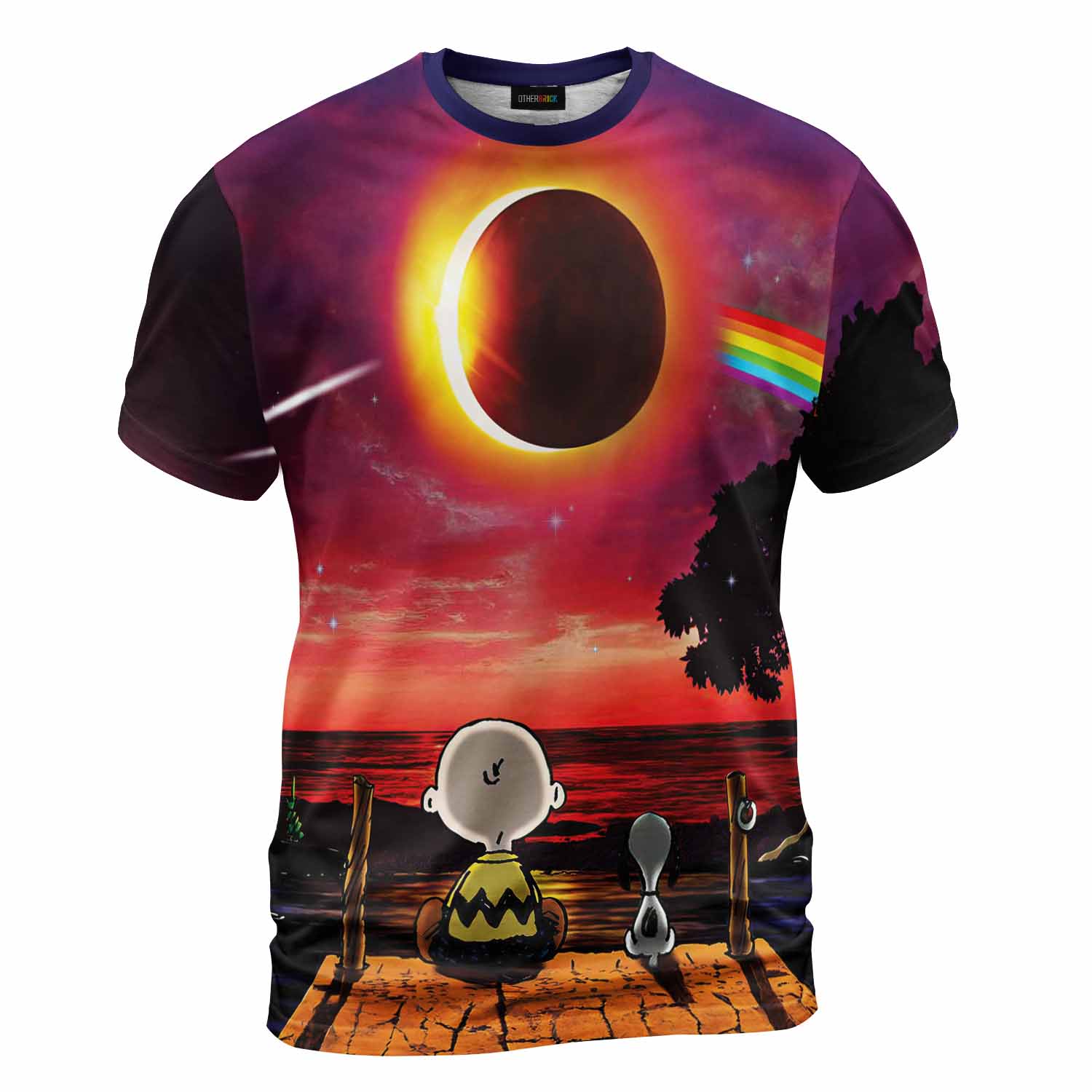 Snoopy Dark side of the moon Eclipse Galaxy Full Print Pink Floyd Shirt Gift for Men Women Fans Gift for Men Women Fans