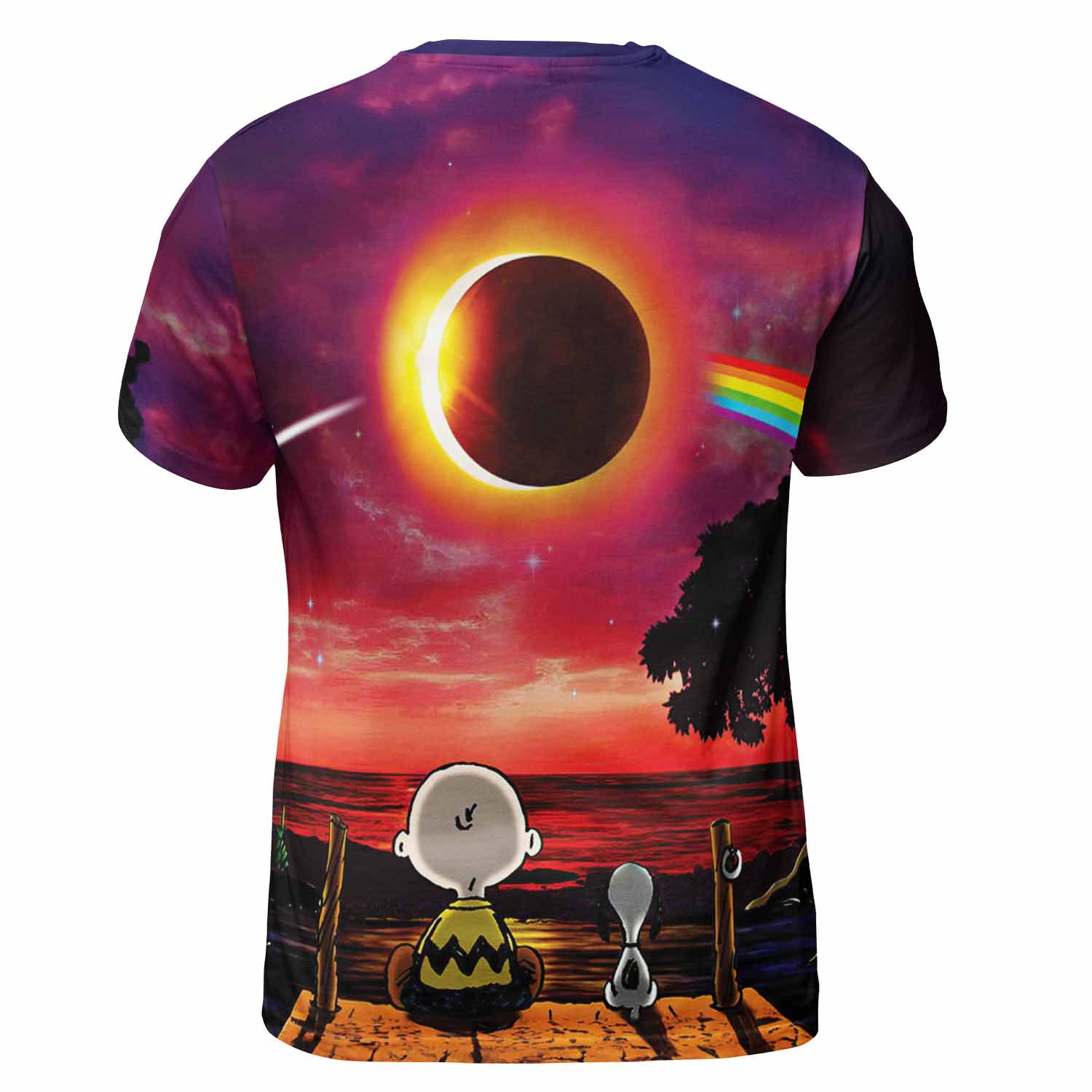 Snoopy Dark side of the moon Eclipse Galaxy Full Print Pink Floyd Shirt Gift for Men Women Fans Gift for Men Women Fans