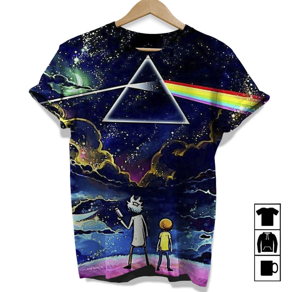 Rick and Morty x Pink Floyd Shirt Gift for Men Women Fans Gift for Men Women Fans