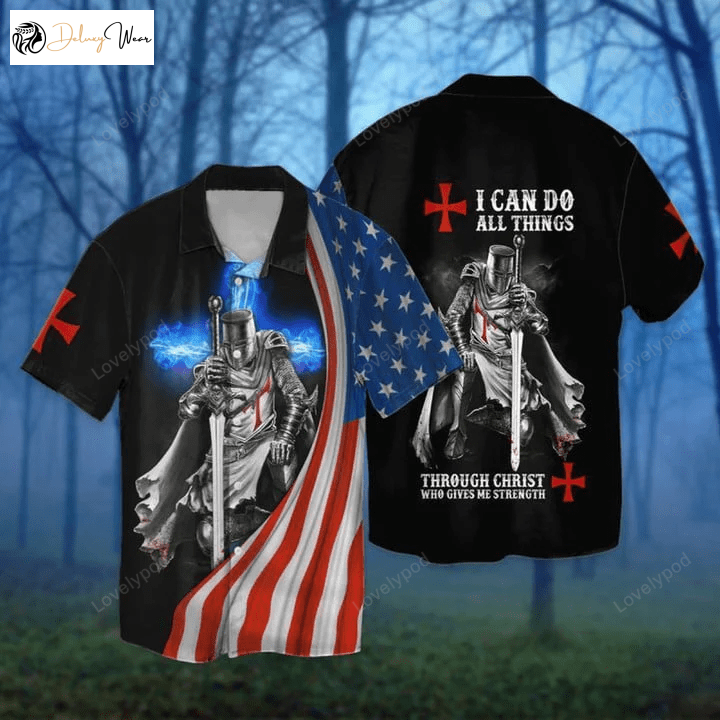 American Eagle Hawaiian Shirt Gift for Men Women Fans: All Gave Some Some Gave All – Knight Templar Design