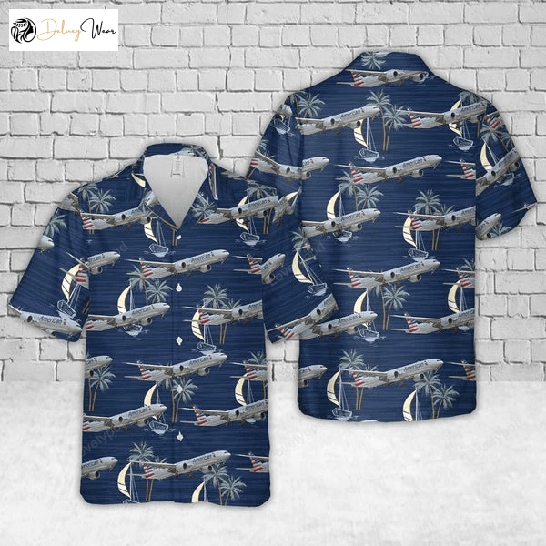 Shop the Stylish American Airlines Boeing 777-300ER Hawaiian Shirt Gift for Men Women Fans – Perfect for Travel Enthusiasts!