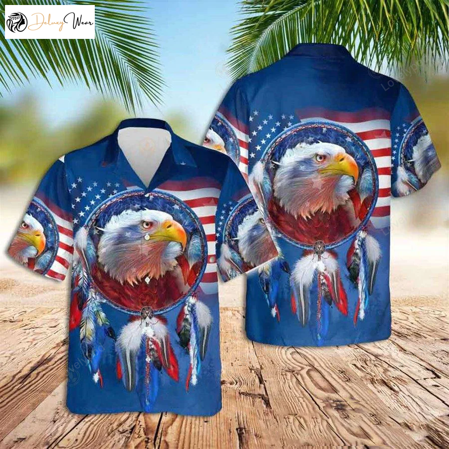 Best Eagle Dreamcatcher Hawaiian Shirt Gift for Men Women Fans – American Eagle Shirt Gift for Men Women Fans for Men and Women