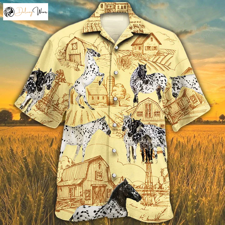 Appaloosa Horse Lovers Farm Hawaiian Shirt Gift for Men Women Fans – Short Sleeve Aloha Shirt Gift for Men Women Fans for Men & Women