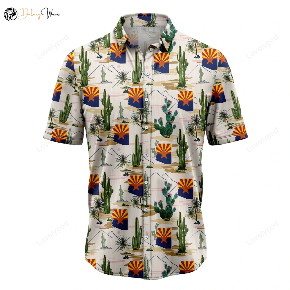 Arizona Cactus Hawaiian Shirt Gift for Men Women Fans – Men s Summer Aloha Beach Shirt Gift for Men Women Fans