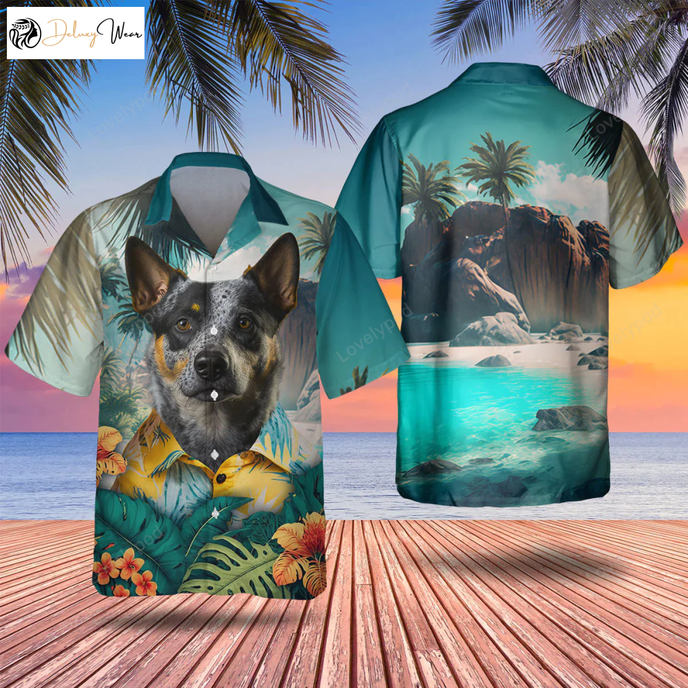 3D All Over Printed Australian Cattle Hawaiian Shirt Gift for Men Women Fans – Dog Lover Summer Gift