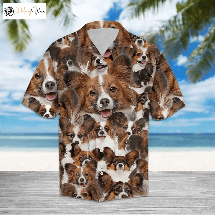 Stylish Papillon Animal Face Hawaiian Shirt Gift for Men Women Fans – Unique Collection for Fashion Lovers