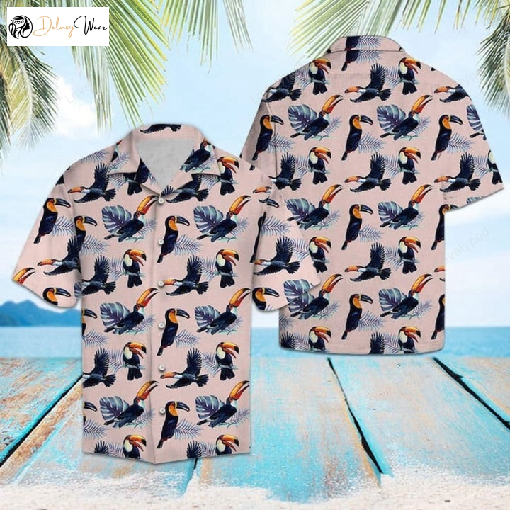 Men s Awesome Toucan Hawaiian Shirt Gift for Men Women Fans – Short Sleeves Beach Shirt Gift for Men Women Fans & Gift Hawaii Shirt Gift for Men Women Fans