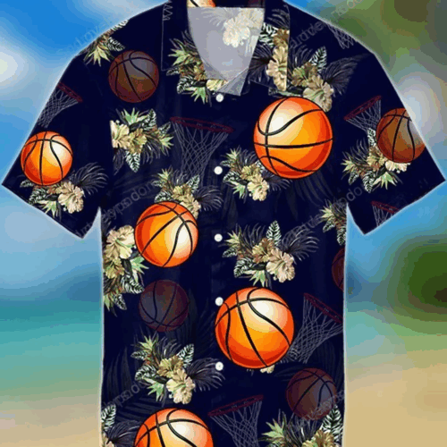 Men s Tropical Hawaiian Basketball Shirt Gift for Men Women Fans: Summer Gift with Aloha Beach Vibes