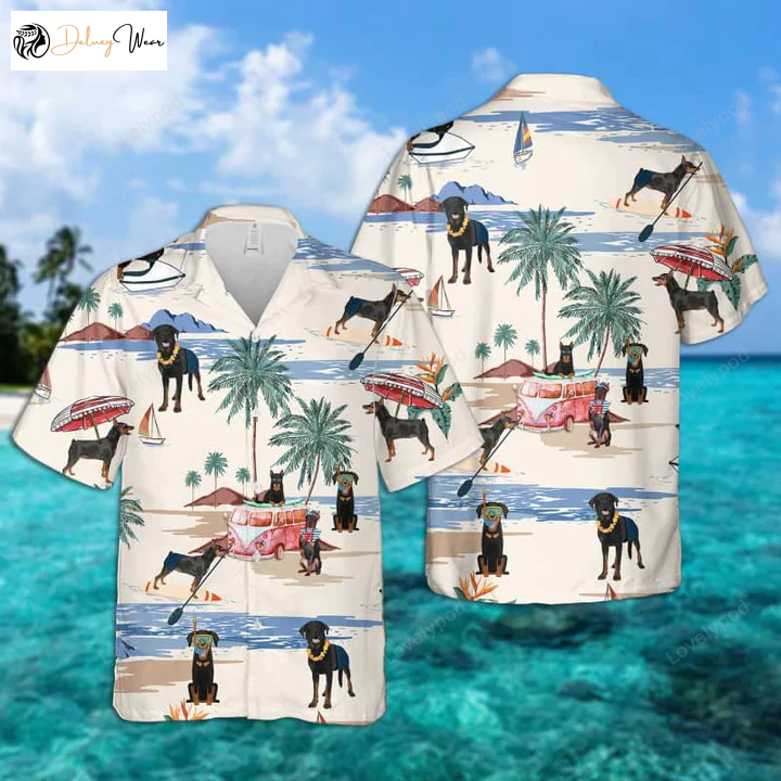 Beauceron Hawaiian Shirt Gift for Men Women Fans: Summer Beach Men s Aloha Shirt Gift for Men Women Fans