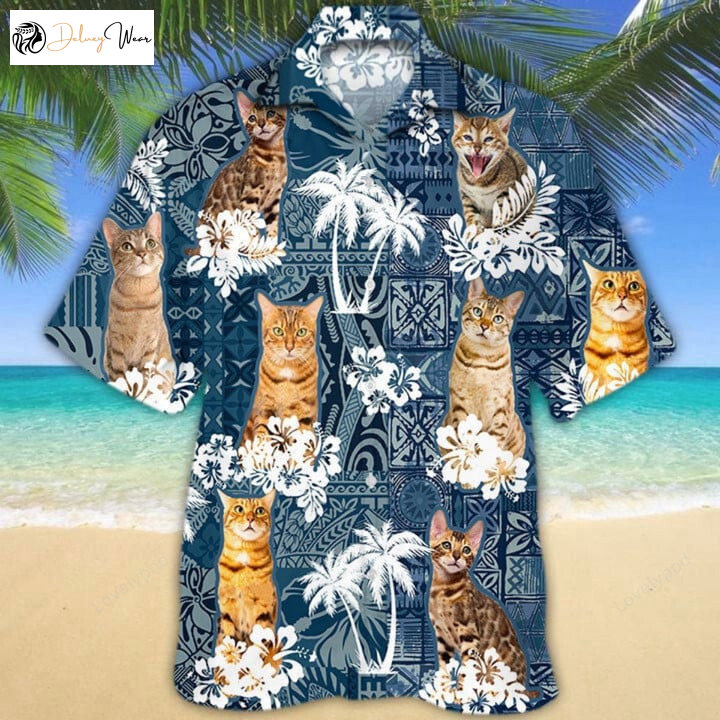 Bengal & Cat Hawaiian Shirt Gift for Men Women Fanss: Perfect Summer Travel Attire for Men and Women