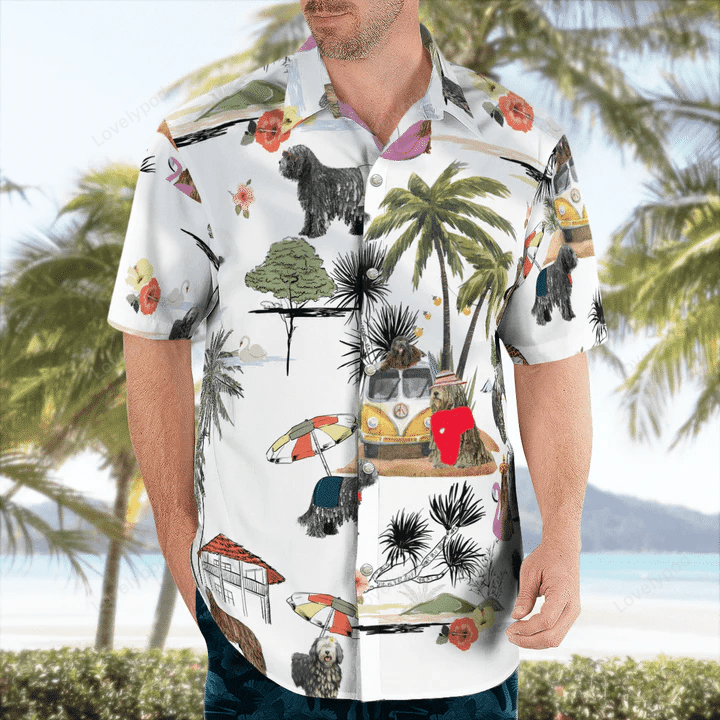 Bergamasco On The Beach: Unisex Hawaiian Shirt Gift for Men Women Fans – Perfect Summer Gift for Men Aloha Beach Style
