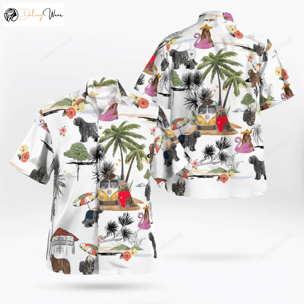 Bergamasco On The Beach: Unisex Hawaiian Shirt Gift for Men Women Fans – Perfect Summer Gift for Men Aloha Beach Style