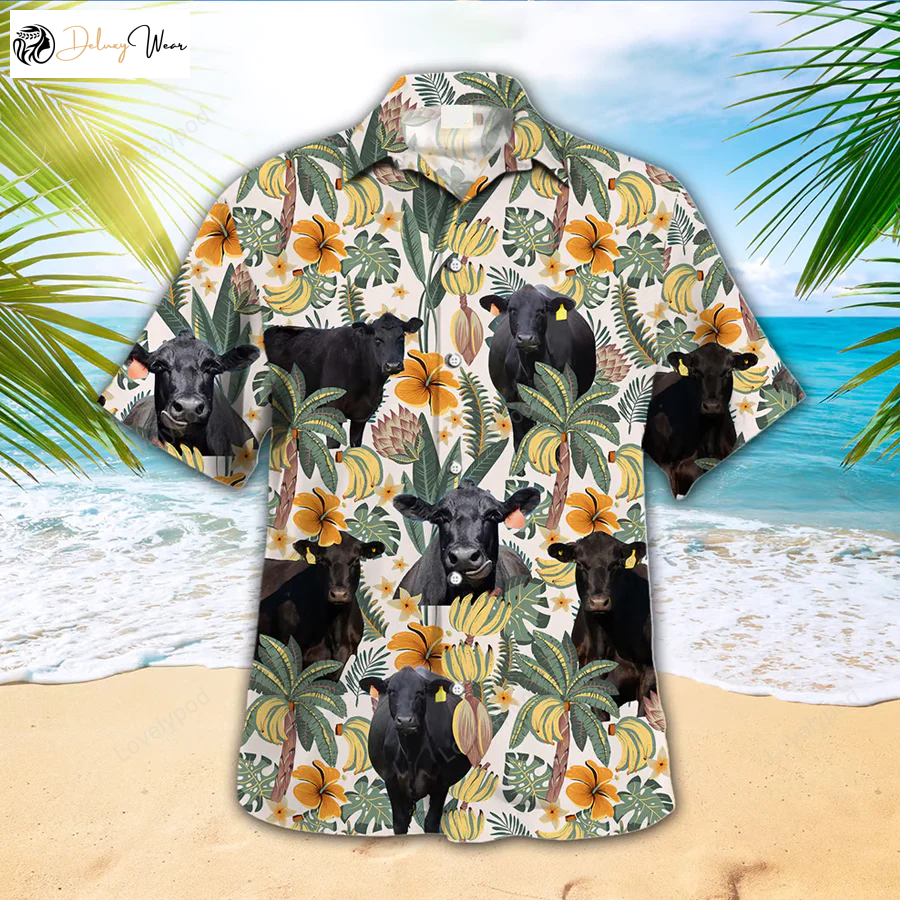Black Angus Hawaiian Shirt Gift for Men Women Fans – Animal & Cow Lover Farmer Shirt Gift for Men Women Fans for Men and Women