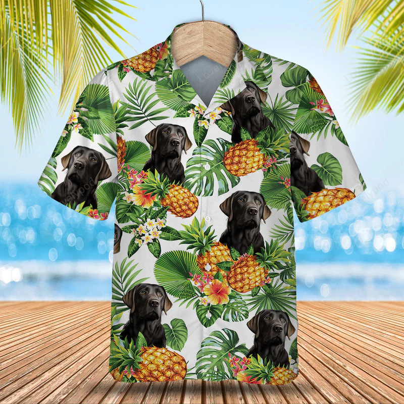 Black Labrador Retriever Tropical Hawaiian Shirt Gift for Men Women Fans – Perfect Summer Gift for Men & Women