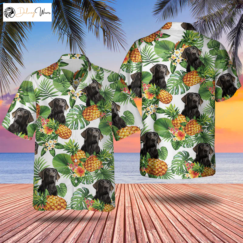Black Labrador Retriever Tropical Hawaiian Shirt Gift for Men Women Fans – Perfect Summer Gift for Men & Women