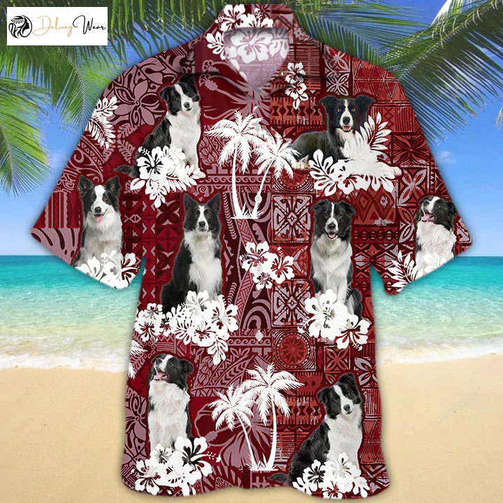 Border Collie 3 Hawaiian Shirt Gift for Men Women Fans: Gift for Dog Lovers Animal Summer Shirt Gift for Men Women Fanss Men s Hawaiian Shirt Gift for Men Women Fans