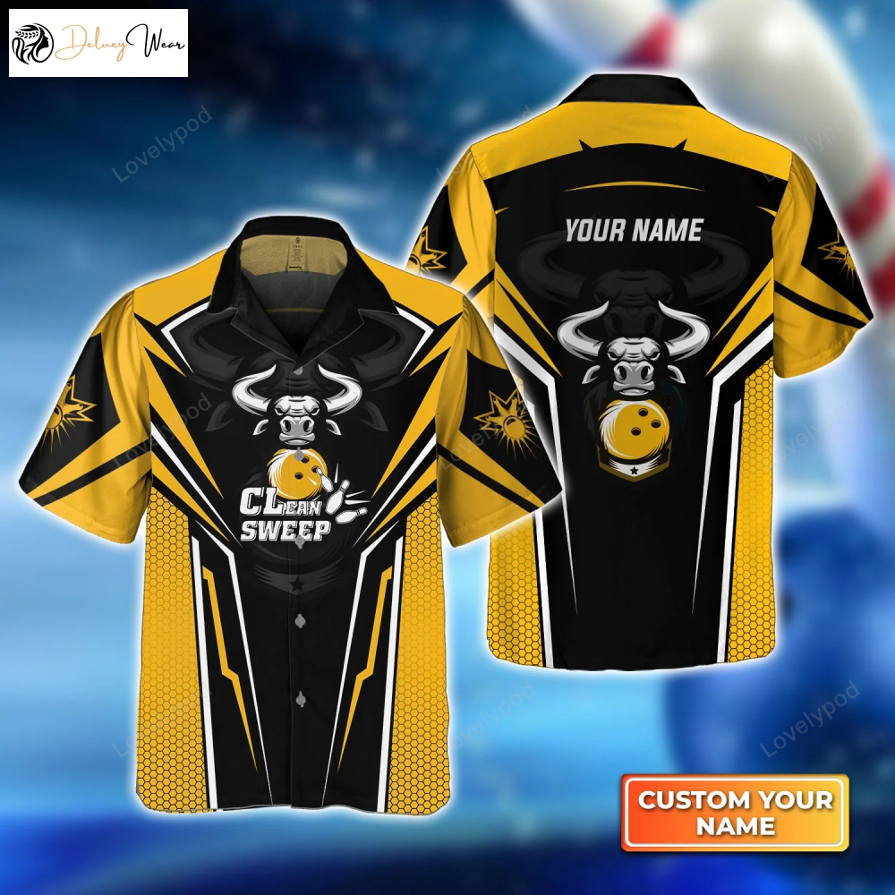 Strike in Style with Bowling Bull Clean Sweep Hawaiian Shirt Gift for Men Women Fans – Men Women Team
