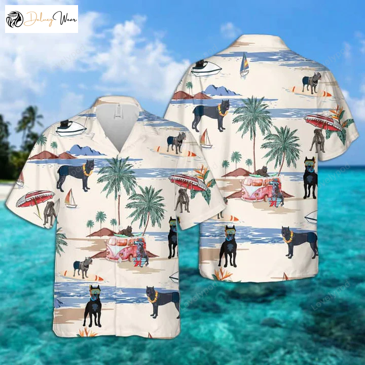 Cane Corso Summer Beach Hawaiian Shirt Gift for Men Women Fans – Men s Short Sleeve Aloha Beach Shirt Gift for Men Women Fans