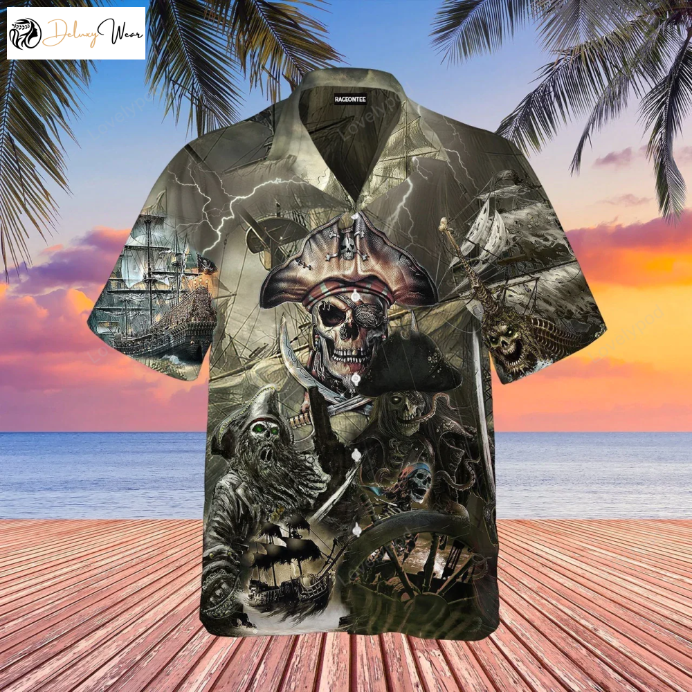 Caribbean Skull Pirate Ghost Ship Hawaiian Shirt Gift for Men Women Fans – Trendy & Unique Men s Beachwear