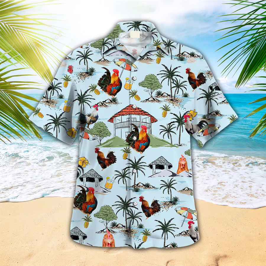 Farm Lovers Chicken Hawaiian Shirt Gift for Men Women Fans: Summer Men s & Women s Aloha Shirt Gift for Men Women Fans