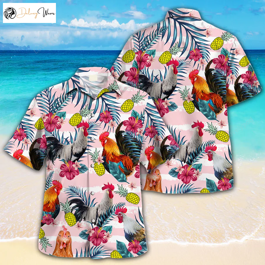 Farm Lovers Chicken Hawaiian Shirt Gift for Men Women Fans: Summer Men s & Women s Aloha Shirt Gift for Men Women Fans