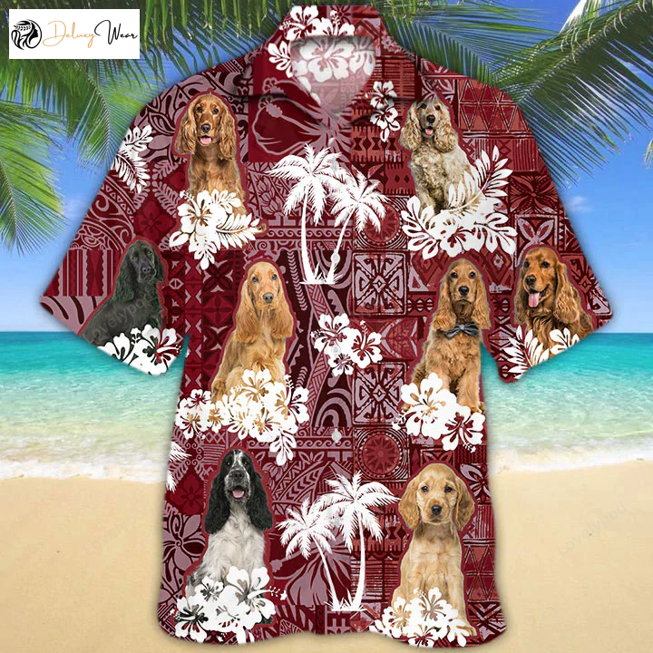 Cocker Spaniel Red Hawaiian Shirt Gift for Men Women Fans: Perfect Gift for Dog Lovers & Men s Animal Summer Shirt Gift for Men Women Fanss
