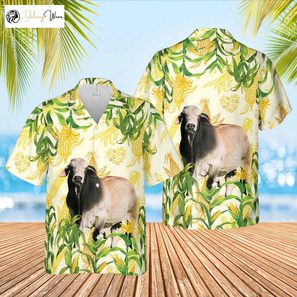 Brahman Hawaiian Shirt Gift for Men Women Fans: Unique Cow Print Summer Gifts for Men and Women