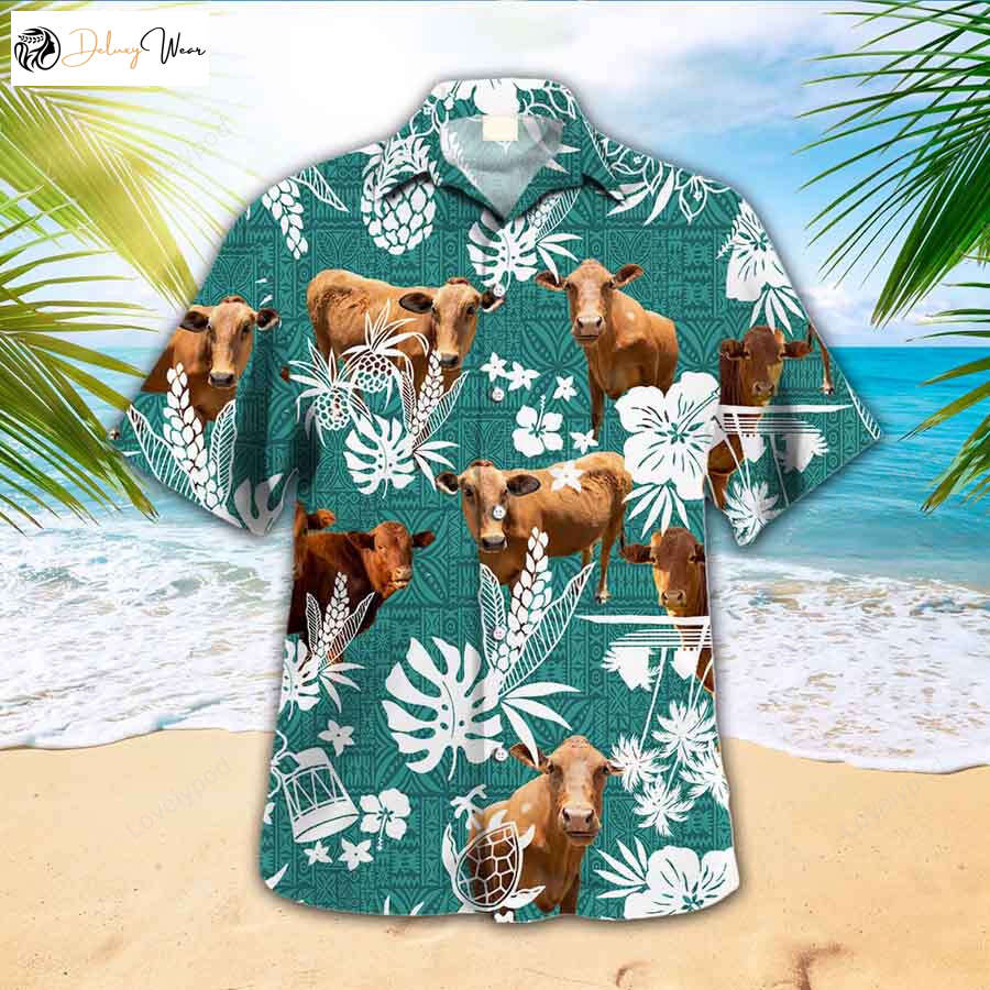 Cow Hawaiian Shirt Gift for Men Women Fans: Beefmaster Design Perfect Summer Gift for Farm Lovers & Farmers