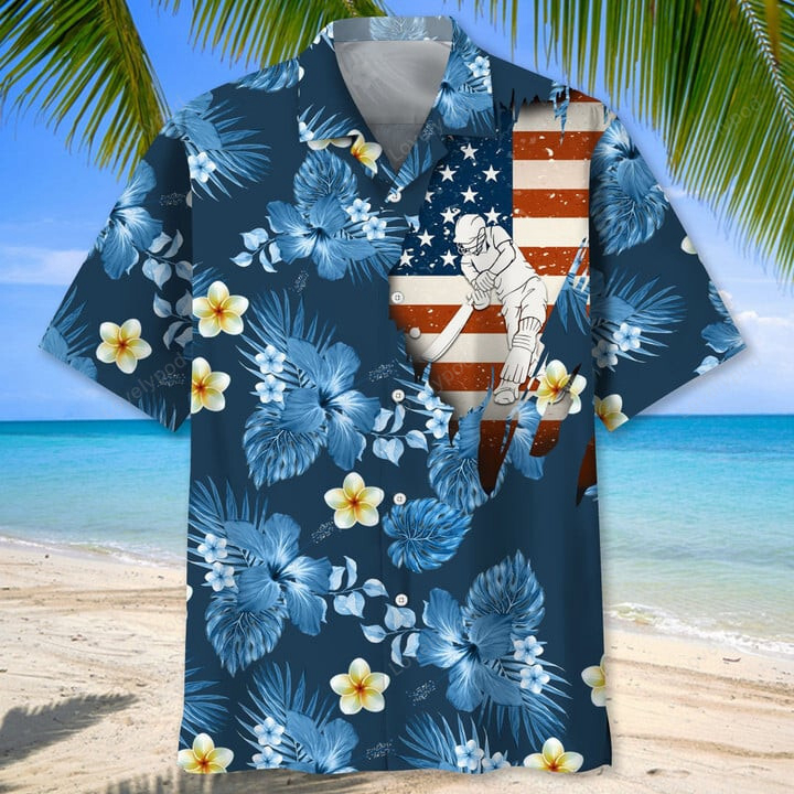 Cricket Floral Hawaiian Shirt Gift for Men Women Fans – Perfect Summer Gift for Men and Women Ideal for Cricket Lovers
