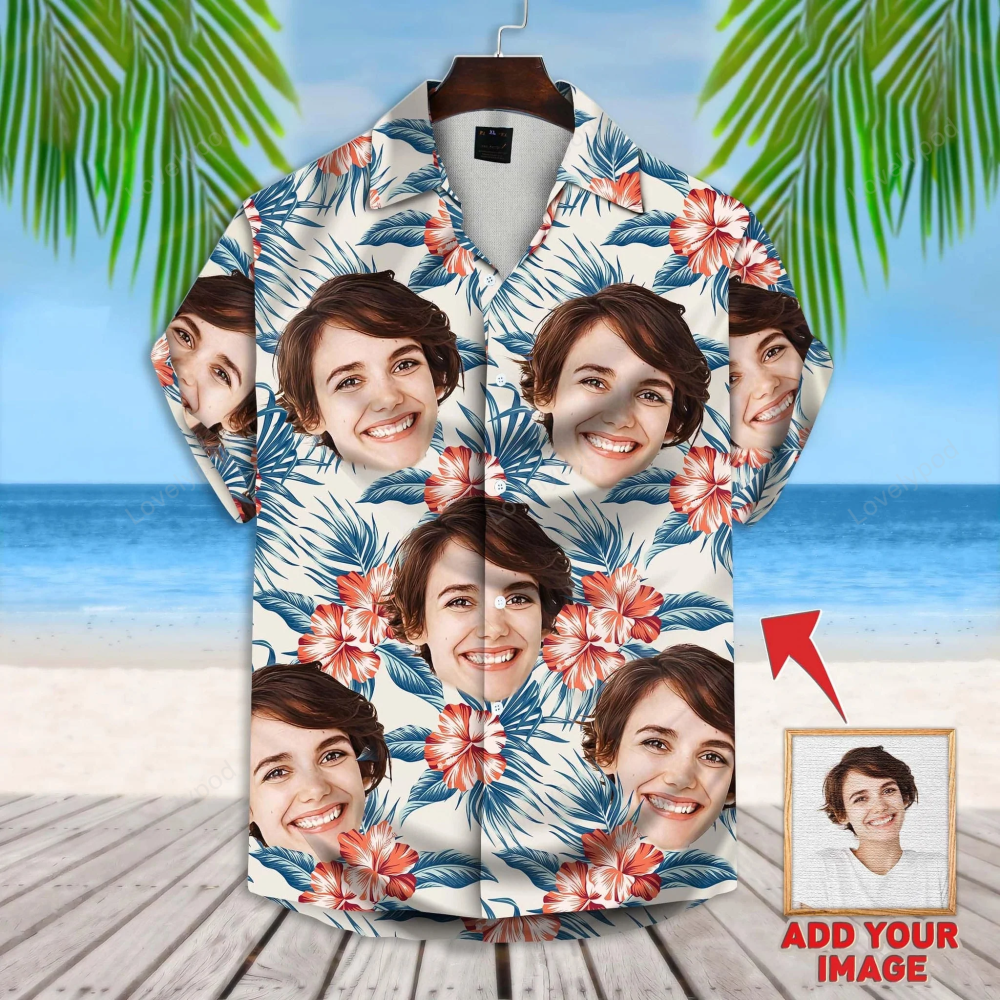 Unique Hawaiian Shirt Gift for Men Women Fans with Custom Leaves & Flowers Pattern – Stand Out in Style