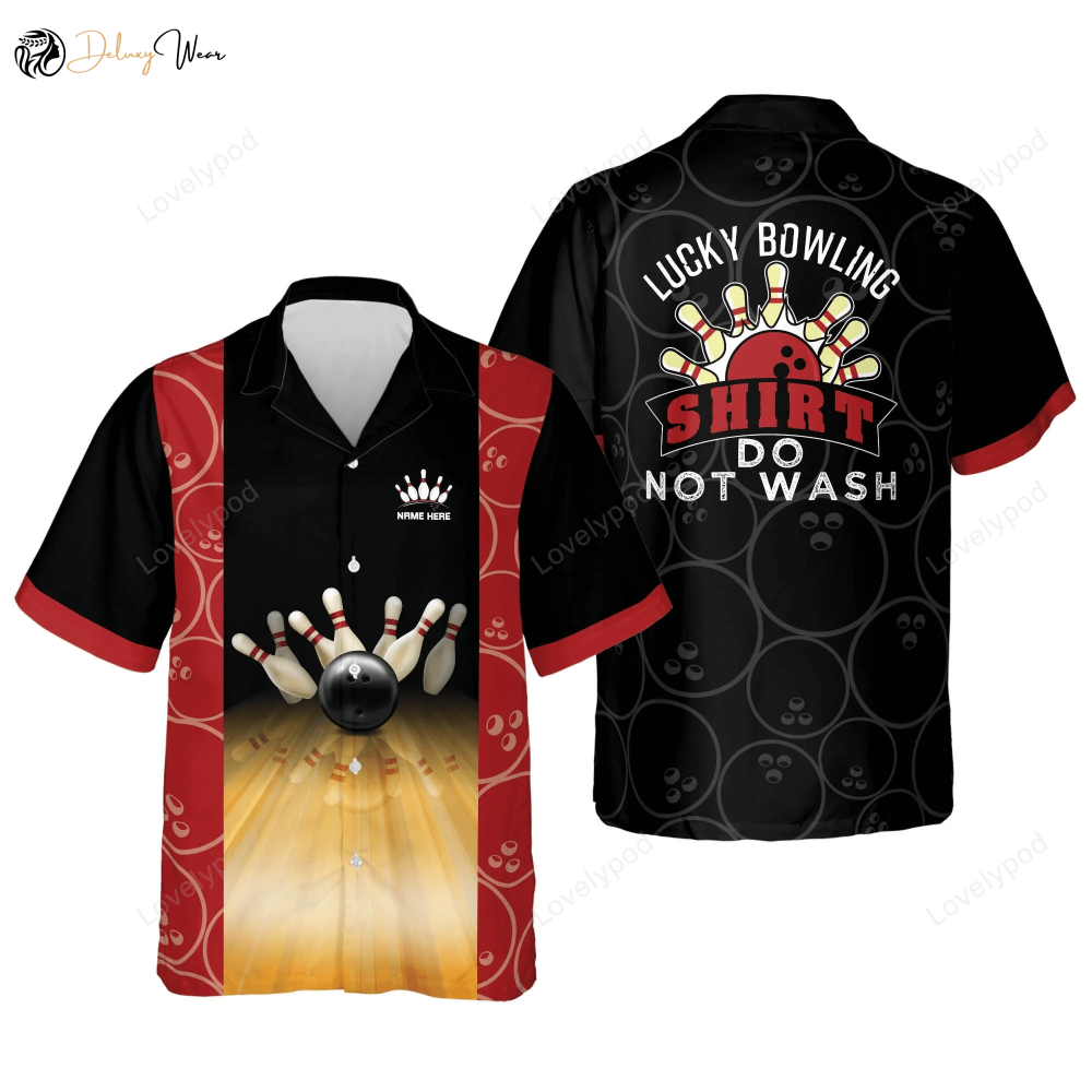Personalized Retro Vintage Hawaiian Bowling Shirt Gift for Men Women Fanss for Men – Custom Name Options