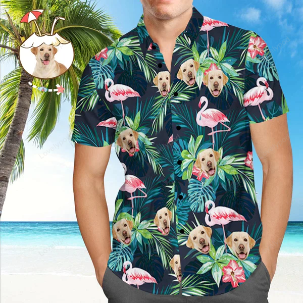 Custom Dog Face Hawaiian Shirt Gift for Men Women Fans: Personalized Beachwear for a Unique Style