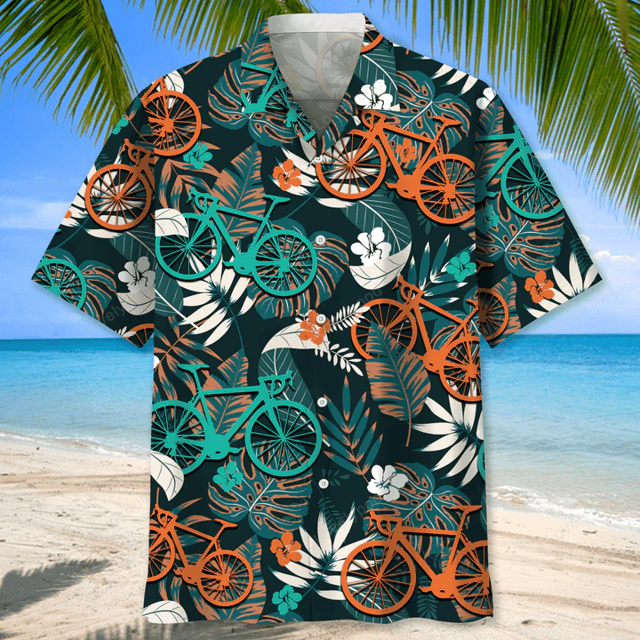 Cycling Floral Pattern Hawaiian Shirt Gift for Men Women Fans for Men: Perfect Summer Gift for Cycling Lovers