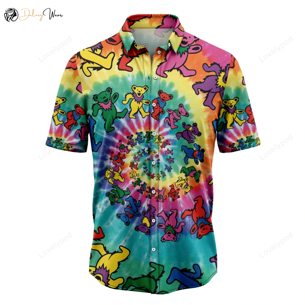 Dancing Bear Hawaiian Shirt Gift for Men Women Fans – Stylish Men s Summer Aloha Beach Shirt Gift for Men Women Fans
