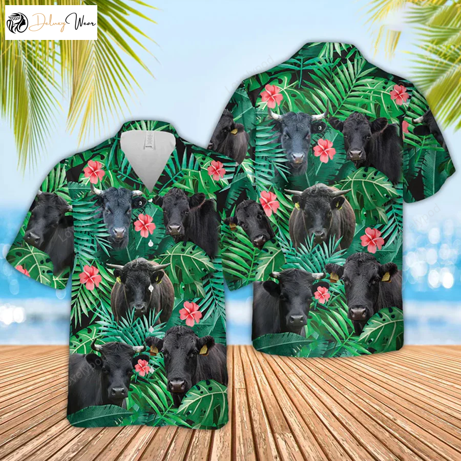 Dexter Cow Hawaiian Shirt Gift for Men Women Fans – Farmer & Funny Tropical Gift for Him