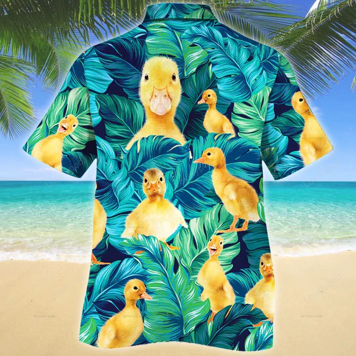 Duckling Lovers Hawaiian Shirt Gift for Men Women Fans Men s Casual Button Down Short Sleeve