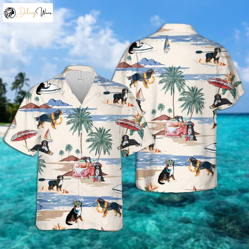 Entlebucher Mountain Summer Beach Hawaiian Shirt Gift for Men Women Fans – Dog Short Sleeve Aloha Shirt Gift for Men Women Fans