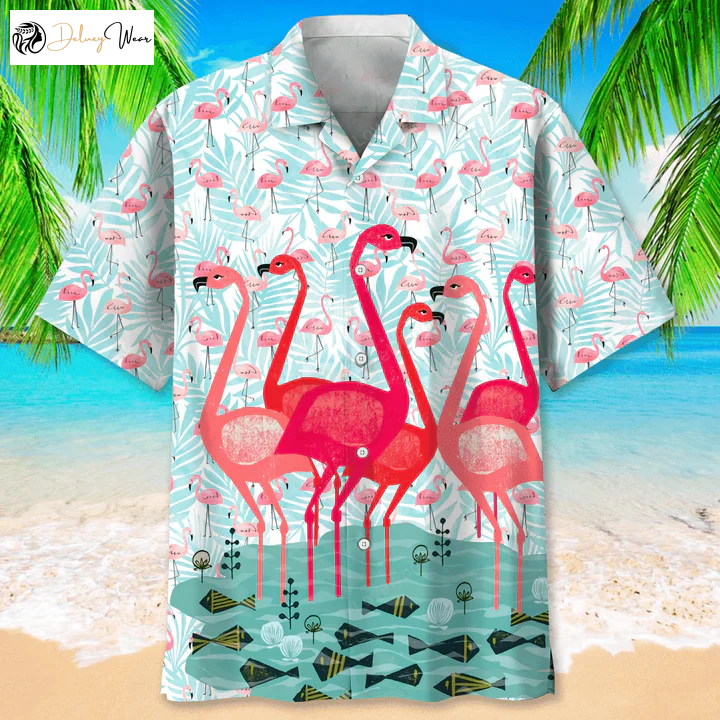 Flamingos 3D Hawaiian Shirt Gift for Men Women Fans – All-Over Printed Vibrant Design for Tropical Style