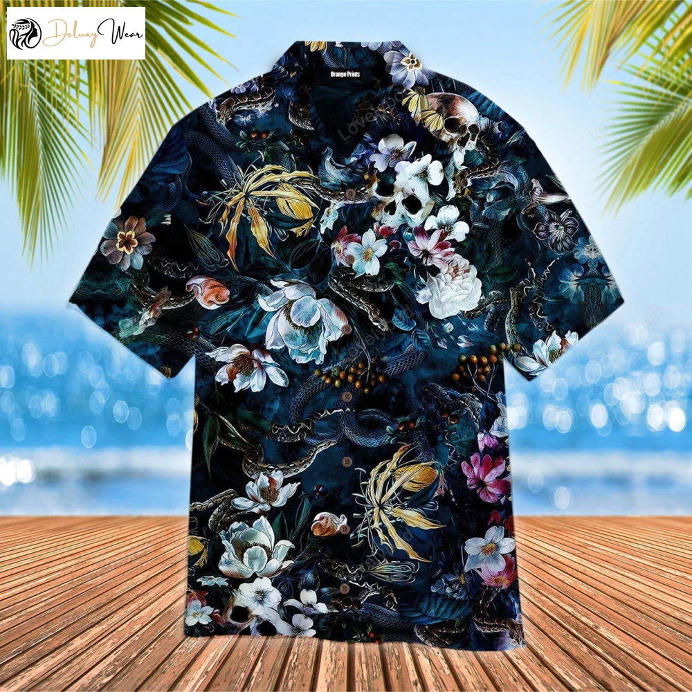 Floral Skull Aloha Hawaiian Shirt Gift for Men Women Fanss – Perfect for Skull Lovers and Men in Hawaii