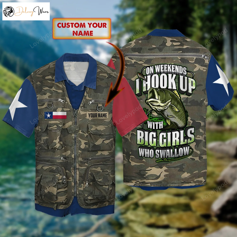 Fuly Hawaii Shirt Gift for Men Women Fans: Waistcoat Texas Fishing Hawaiian Shirt Gift for Men Women Fans for Men – Stylish and Durable
