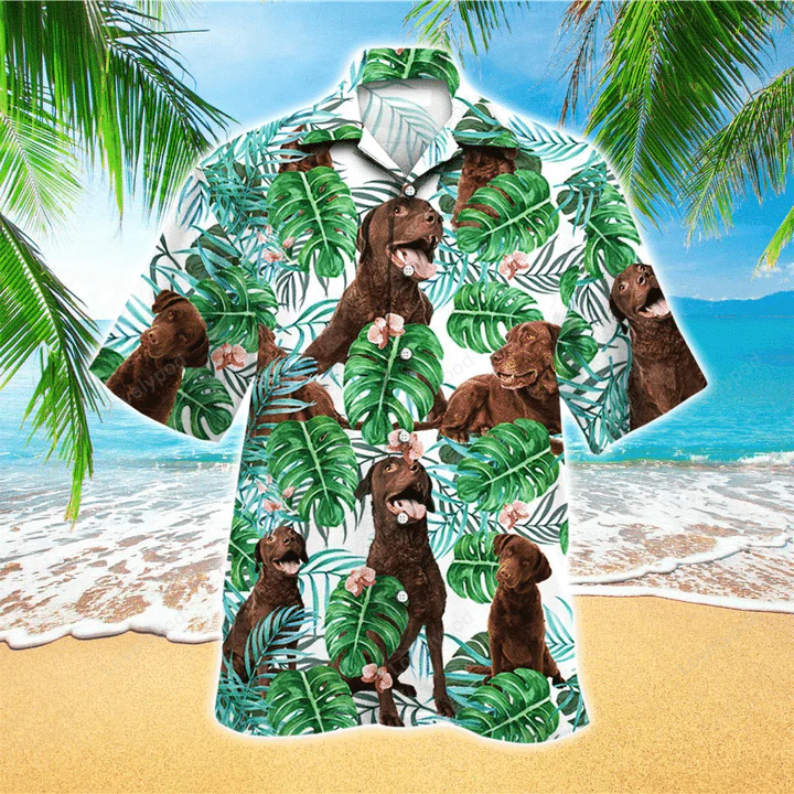 Golden Retriever Flower Vintage Hawaiian Shirt Gift for Men Women Fans – Perfect Gift for Dog Lovers
