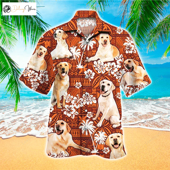 Golden Retriever Flower Vintage Hawaiian Shirt Gift for Men Women Fans – Perfect Gift for Dog Lovers