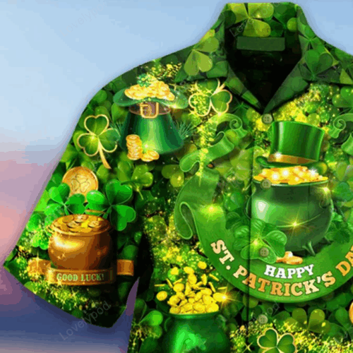 St Patrick s Day Hawaiian Shirt Gift for Men Women Fans – Men s Casual & Festive Attire